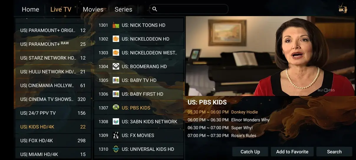 TV Corn IPTV Benutzeroberfläche Vorschau Bild 4